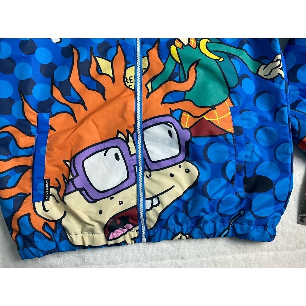 Members Only x Nickelodeon Windbreaker Jacket Mens XL Blue Rugrats HeyArnold NEW - Picture 3 of 8
